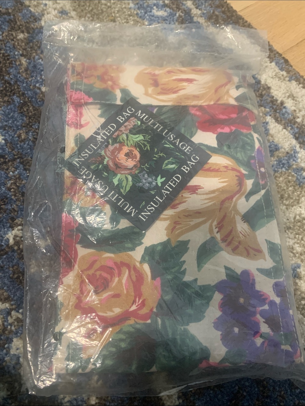 New Floral Insulated Multi-Usage Bag - Pink, Yellow, Green, Purple